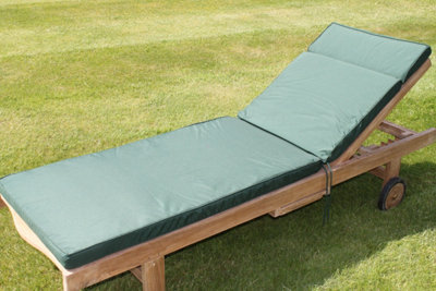 Garden Market Place Garden Furniture Cushion- Cushion For Garden Sun Lounger Chair In Green from B&Q