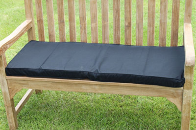 Garden Market Place Garden Furniture Cushion- 3 Seater Garden Bench Cushion In Black from B&Q