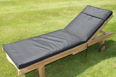 Garden Market Place Furniture Cushion For Garden Lounger Chair In Black from B&Q