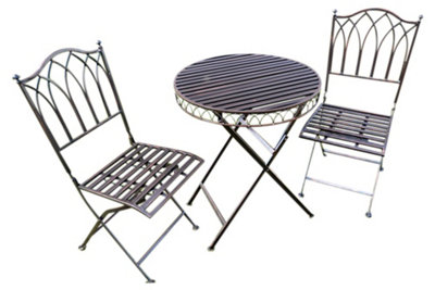 Garden Market Place Versailles Style Metal Garden Bistro Set In Antique Bronze Finish from B&Q
