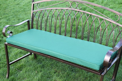 Garden Market Place Garden Furniture Cushion- Cushion For 2 Seater Metal Garden Bench -Green from B&Q