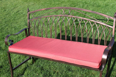 Garden Market Place Furniture Cushion For 2 Seater Metal Garden Bench-Terracotta from B&Q