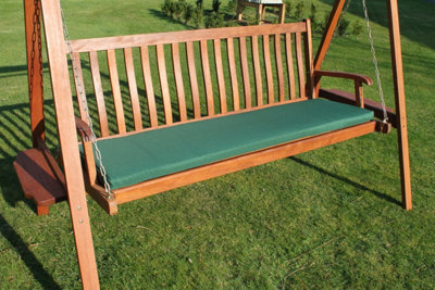 Garden Market Place Garden Furniture Cushion- Cushion For 3 Seater Swing Seat And Large Garden Bench Green from B&Q