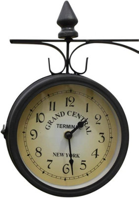  - Grand Central Double Sided Garden Clock -For Outdoor Or Indoor Use.