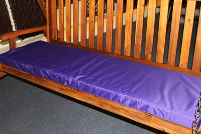 Garden Market Place Garden Furniture Cushion- 3 Seater Swing Seat Or Large Bench Cushion In Purple from B&Q