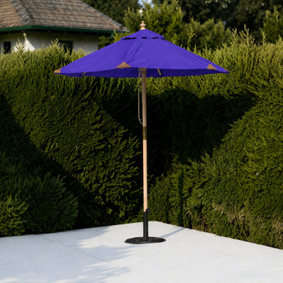 Garden Market Place The Garden Marketplace 2M Premium Hardwood Garden Parasol Umbrella Purple from B&Q