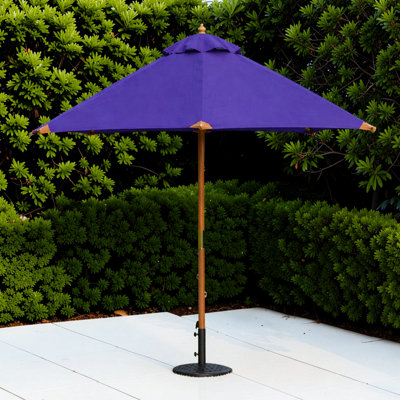 Garden Market Place The Garden Marketplace Premium 3M Hardwood Garden Parasol Umbrella Purple from B&Q