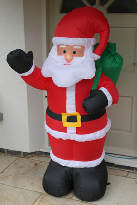 Inflatable Father Christmas Santa With Low Voltage Led Light With Transformer 1.8M Tall- Indoor Or Outdoors from B&Q