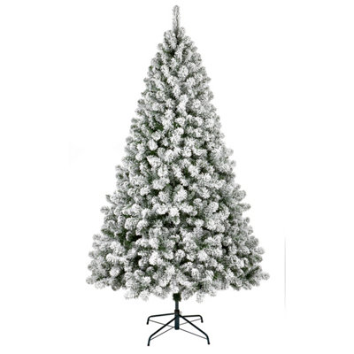 Flocked Woodcote Spruce Artificial Christmas Tree With Artificial Snow-2.1M (7') Tall from B&Q