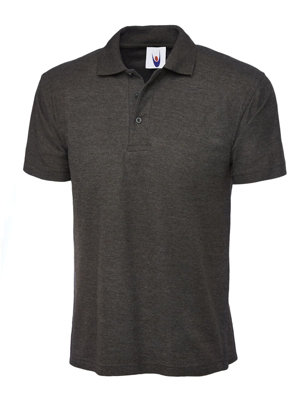 Uneek - Unisex Classic Poloshirt - 50% Polyester 50% Cotton - Charcoal - Size Xl