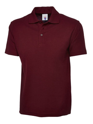 Uneek - Unisex Classic Poloshirt - 50% Polyester 50% Cotton - Maroon - Size Xs