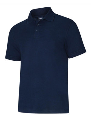 Uneek - Unisex Deluxe Poloshirt - 50% Polyester 50% Cotton - Navy - Size 3