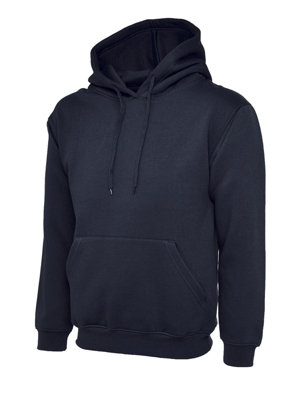 Uneek - Unisex Premium Hooded Sweatshirt/Jumper - 50% Polyester 50% Cotton - Navy - Size 3XL
