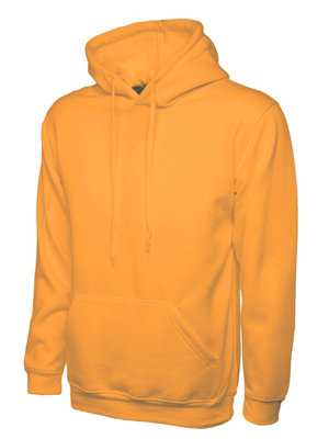 Uneek Orange - Unisex Classic Hooded Sweatshirt/Jumper - 50% Polyester 50% Cotton - Size 3XL