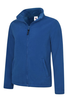 Uneek - Women's/Ladies Classic Full Zip Fleece Jacket - Half Moon Yoke - Royal - Size Xs