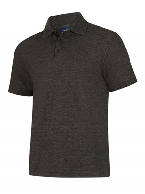 Uneek - Unisex Deluxe Poloshirt - 50% Polyester 50% Cotton - Charcoal - Medium