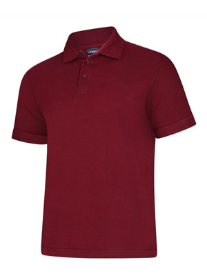Uneek - Unisex Deluxe Poloshirt - 50% Polyester 50% Cotton - Maroon - Large