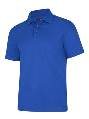 Uneek - Unisex Deluxe Poloshirt - 50% Polyester 50% Cotton - Royal - Size M