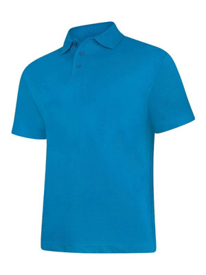 Uneek - Unisex Ultra Cotton Poloshirt - 100% Ring Spun Combed Cotton - Sapphire - Small