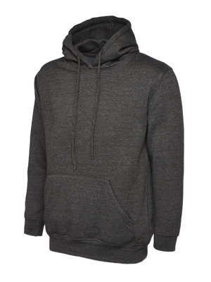 Uneek - Women's/Ladies Deluxe Hooded Sweatshirt/Jumper - 50% Polyester 50% Cotton - Charcoal - Size Xs
