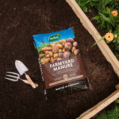 Westland Farmyard Manure Bulk Pack (65 X 50L)Natural Soil Conditioner For Gardens from B&Q