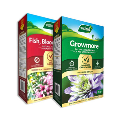Westland Growmore 4Kg + Fish Blood & Bone 4Kg Duo Pack from B&Q