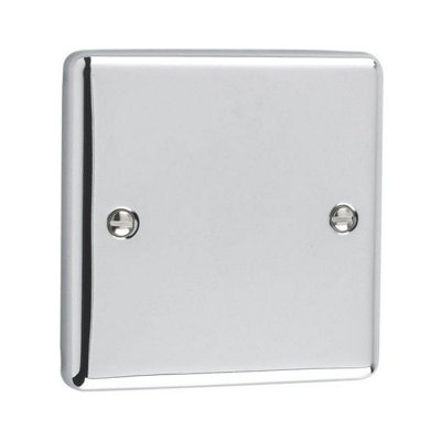 UEP Windsor 1G Blanking Plate Polished Chrome from B&Q
