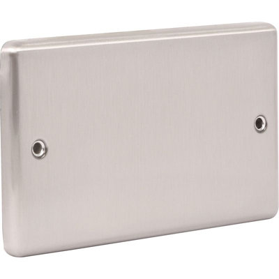 Windsor 2G Blanking Plate Brushed Steel from B&Q