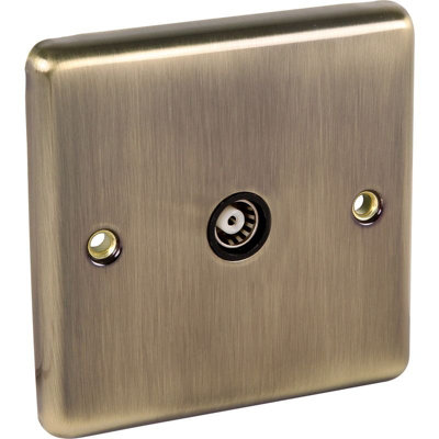 Windsor 1G T.v. Point Antique Brass from B&Q