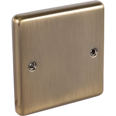 UEP Windsor 1G Blanking Plate Antique Brass from B&Q