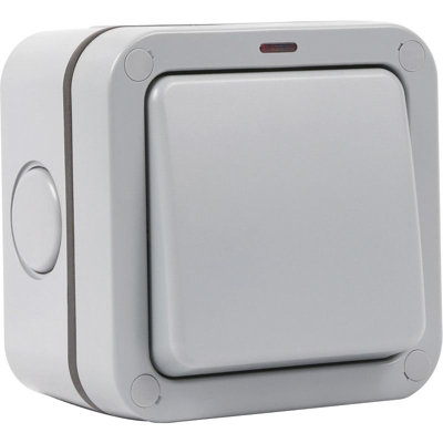 Uep Safeguard Weatherproof Grey 1G 20A Switch from B&Q