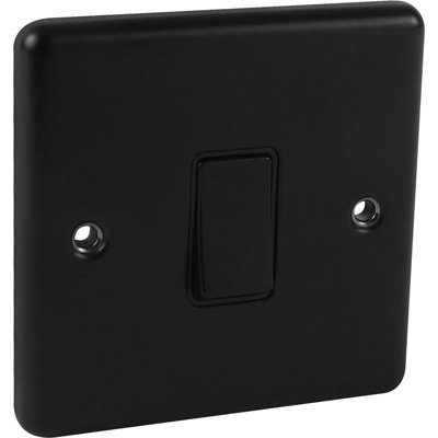 UEP Windsor 1G 10Amp Switch Matt Black from B&Q