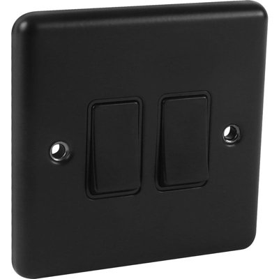 UEP Windsor 1G 10 Amp 2Way Switch Matt Black from B&Q