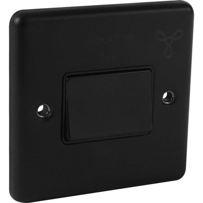 Windsor Fan Isolator Switch Matt Black from B&Q