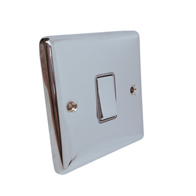 UEP Windsor 1G Imtermediate Switch Polished Chrome Grey Trim from B&Q