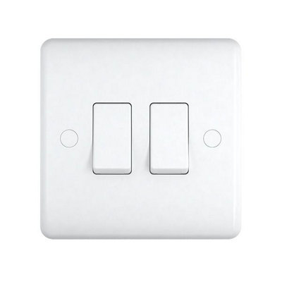 UEP Studio 2G 10Amp Switch White Plastic from B&Q