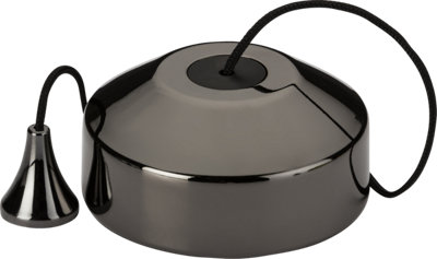 B&Q -  10Amp 2Way Pull Cord Black Nickel