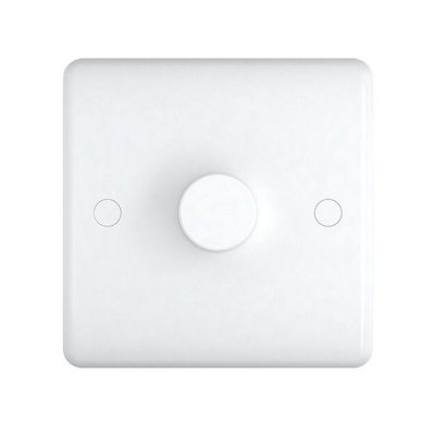 UEP Studio 1G 2Way 250W Dimmer Switch White Plastic from B&Q