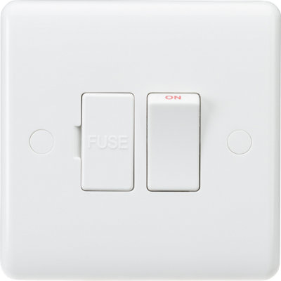 UEP Studio 13Amp Switched Fused Spur White Plastic from B&Q