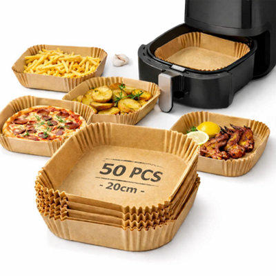 Celino 50Pc Air Fryer Liners Square Disposable Airfryer Parchment Paper For Ninja Tower from B&Q