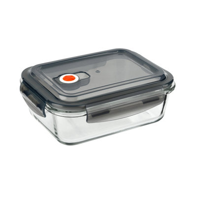 Glass Food Storage Container With Vented Lid 1100Ml Large Oven Dishwasher Safe from B&Q