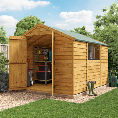 Billyoh Keeper Overlap Apex Wooden Shed - Pressure Treated - 10X8 - Windowed