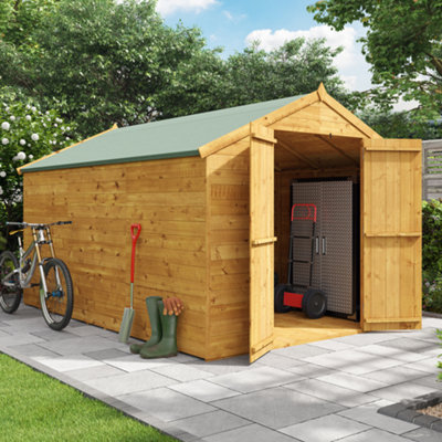 Billyoh Master Tongue And Groove Apex Wooden Shed - 12X8 - Windowless