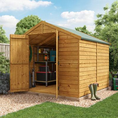 Billyoh Keeper Overlap Apex Wooden Shed - 8X8 - Windowless