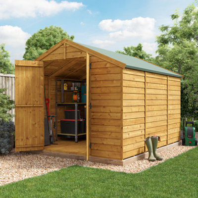 Billyoh Keeper Overlap Apex Wooden Shed - 10X8 - Windowless