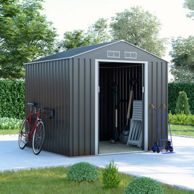 Billyoh Portland Apex Metal Shed Including Foundation Kit - 7 X 4