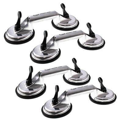 Window Ware Xpert Double Cup Glass Suction Lifter (4 Pack) from B&Q