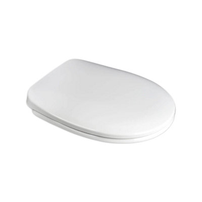 Rts Oval 360mm Width Top Fix Slow Close Quick Release Toilet Seat from B&Q