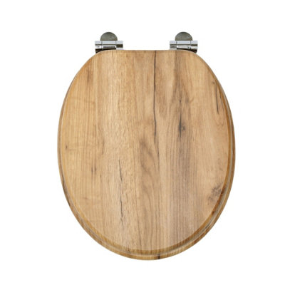Rts Teak Oak Mdf Close Toilet Seat from B&Q