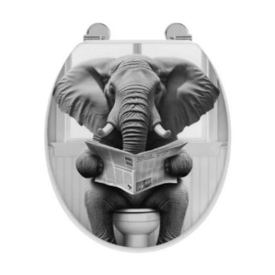 RTS Elephant Animal Mdf Wood Toilet Seat from B&Q